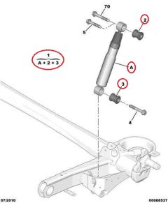 Shock Absorber Rear Original Jumpy Scudo Expert II III 9806036380