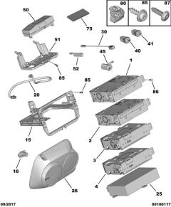 Module Original USB Citroen Peugeot 96645227ZD