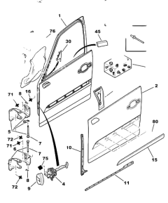 Door Right Rear Original Citroen C4 Picasso 9008P7