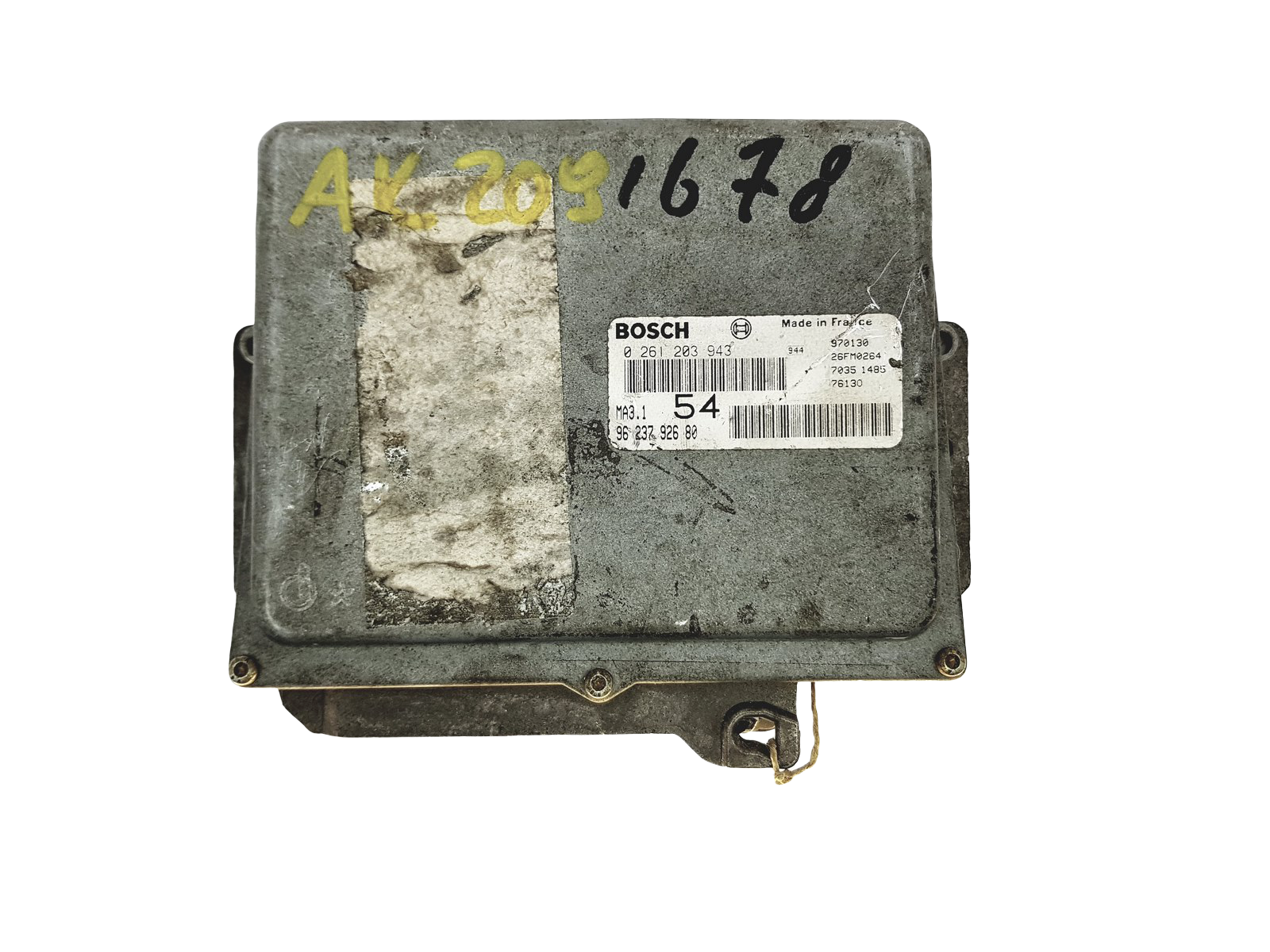 Control Unit 0261203943 9623792680 26FM0264 MA3.1 PSA Bosch 22234 main product photo