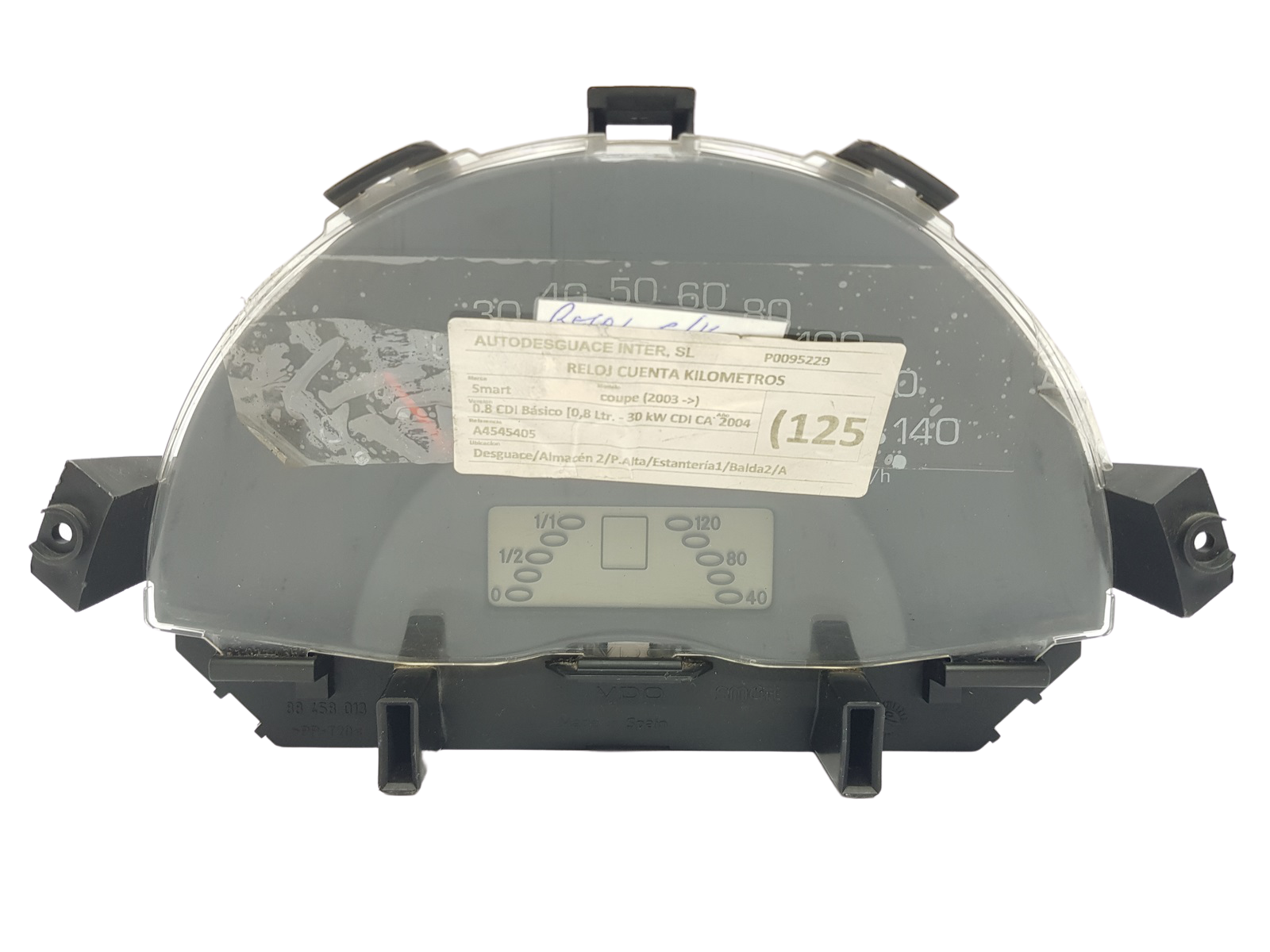 Speedometer/Instrument Cluster Smart Fortwo Coupe 0001184V024 110008872020 main product photo