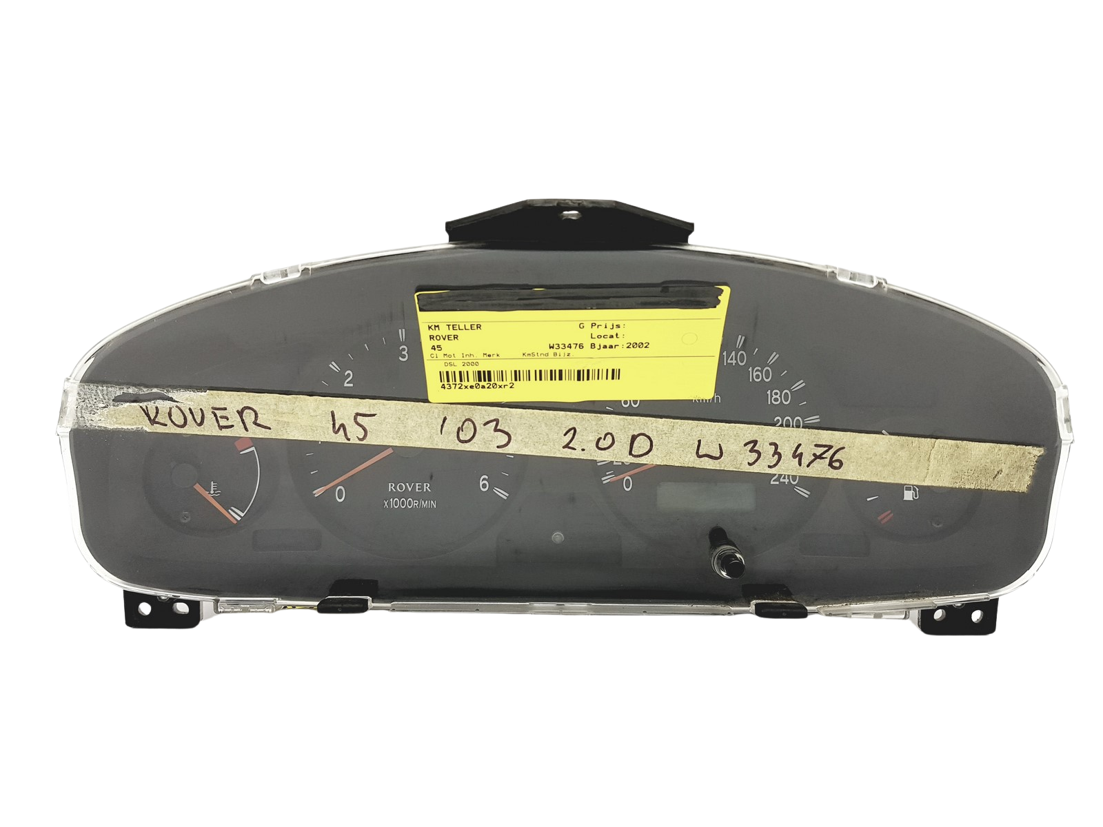 Speedometer/Instrument Cluster Rover 45 AR0052014 YAC00020XXX UKNSI main product photo