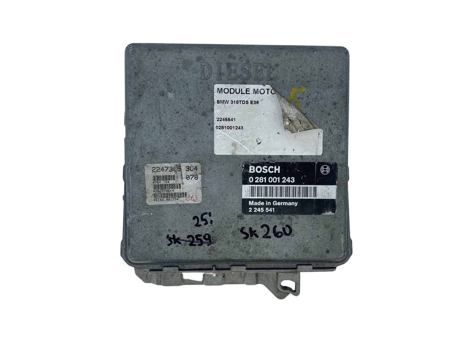 ECU Engine Control Unit BMW 2245541 0281001243 2247305 51457 main product photo