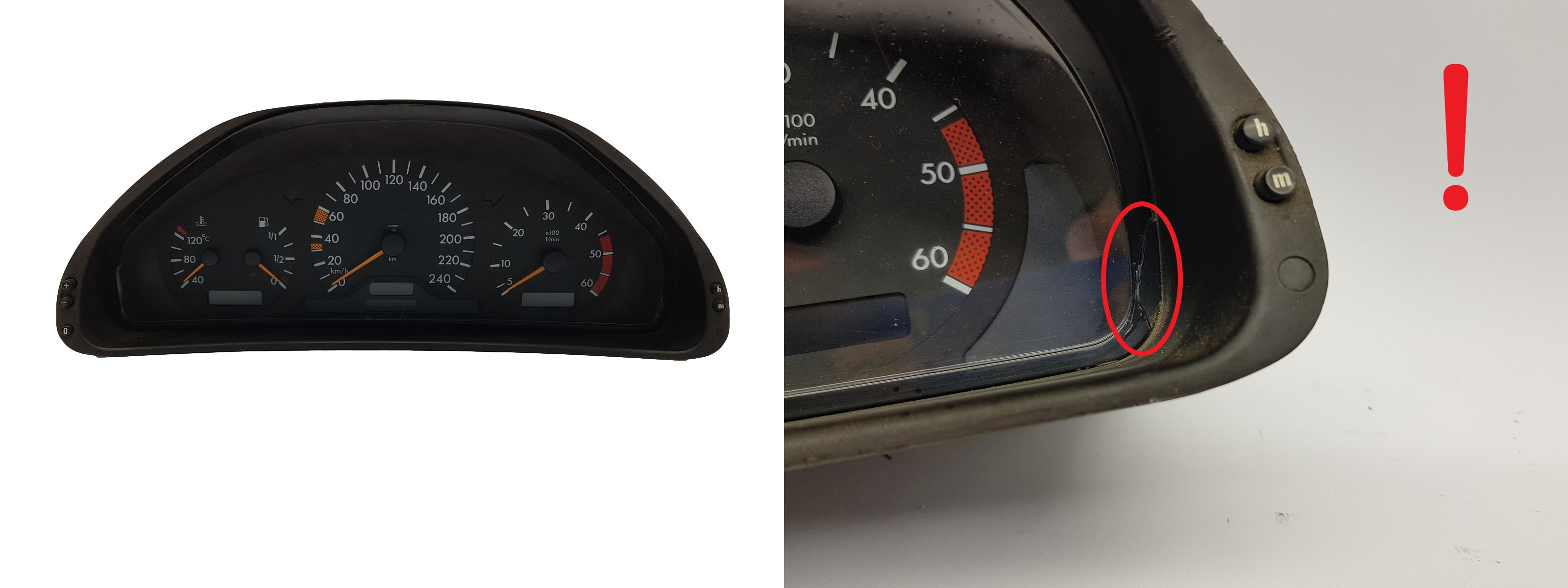 Speedometer/Instrument Cluster Mercedes E W210 2105403348 VDO 1833 main product photo