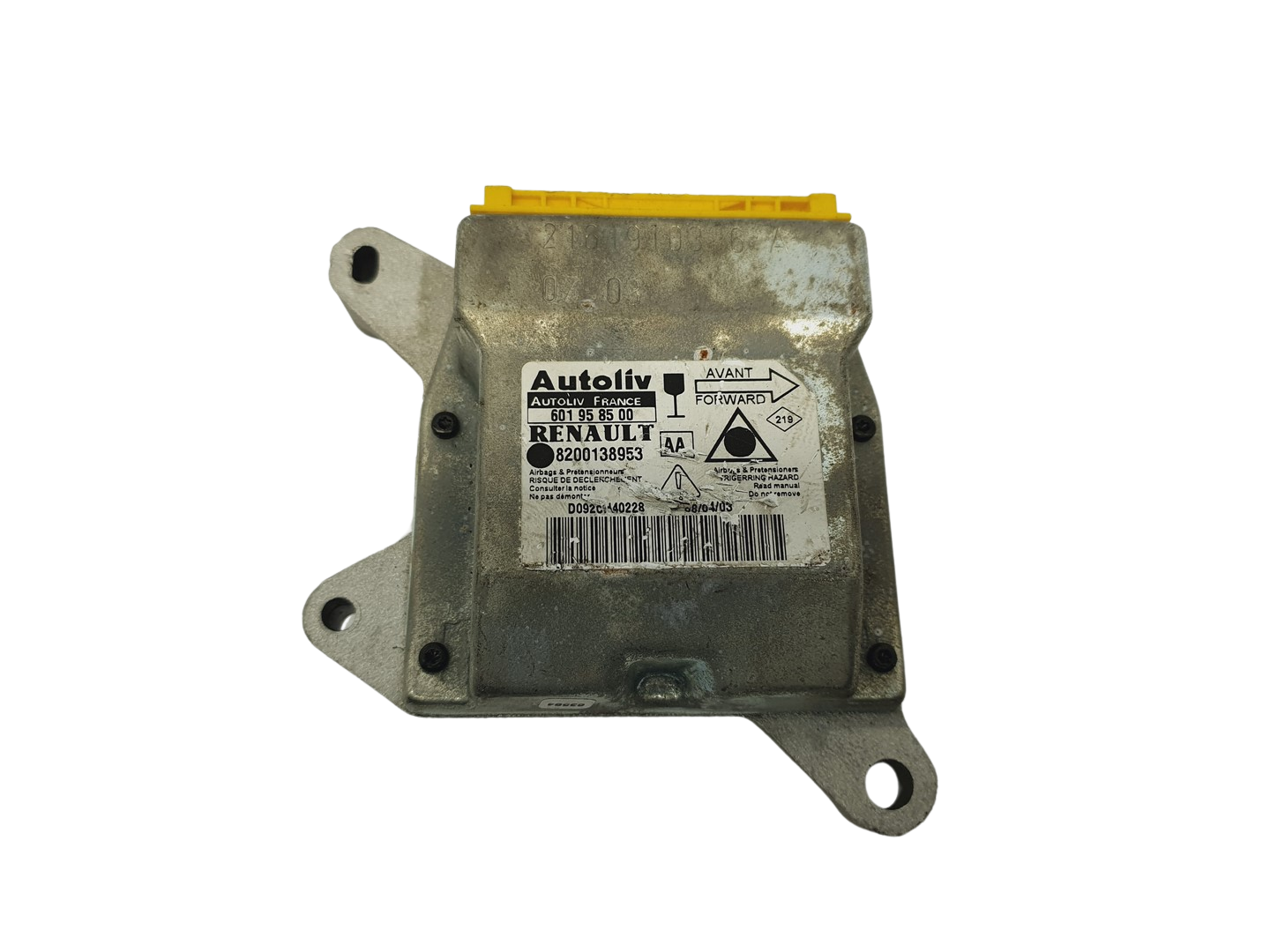 Control unit Module 8200138953 601958500 Renault Autoliv 68946 main product photo