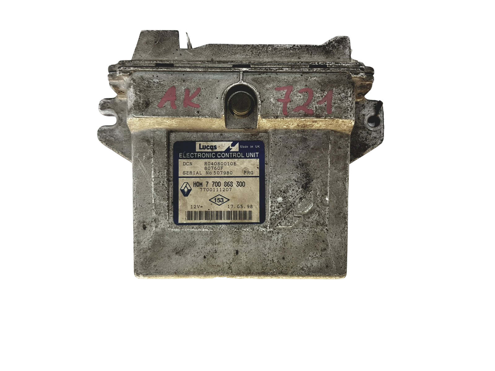 Control Unit 7700868300 7700111207 R04080010E Renault Lucas 22454 main product photo