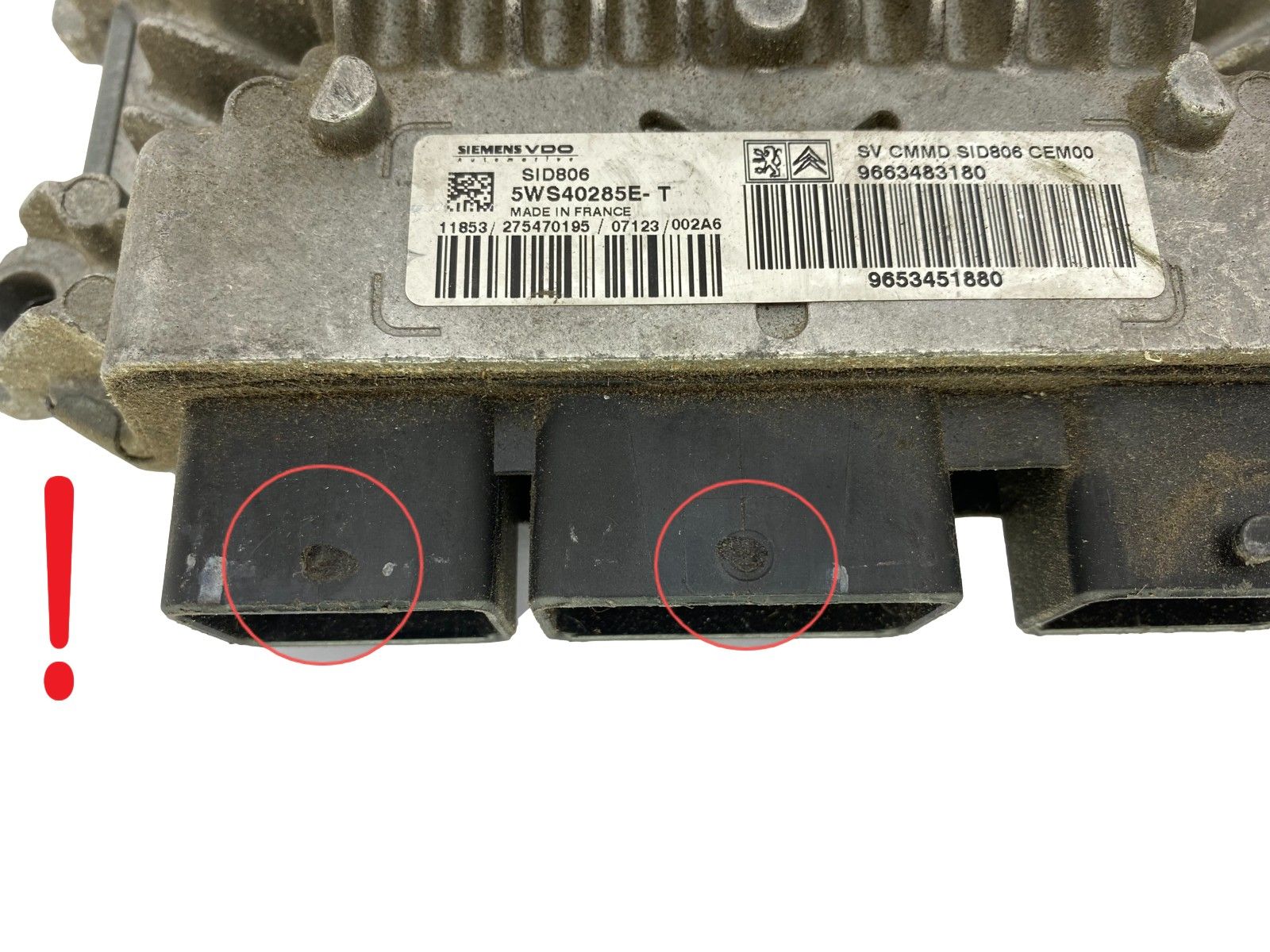 Control Unit 9663483180 9653451880 5WS40285E-T SID806 PSA Siemens 48019 main product photo