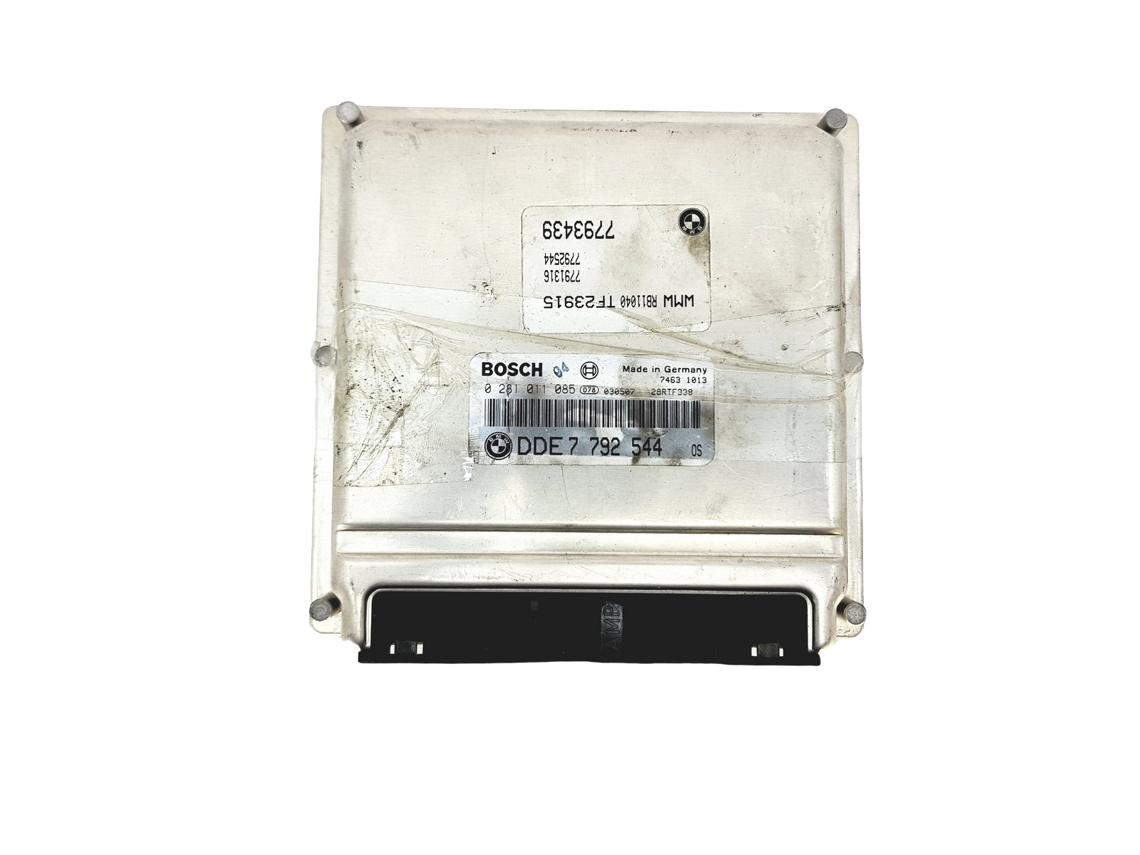 ECU Engine Control Unit BMW 7792544 0281011085 Bosch 23745 main product photo
