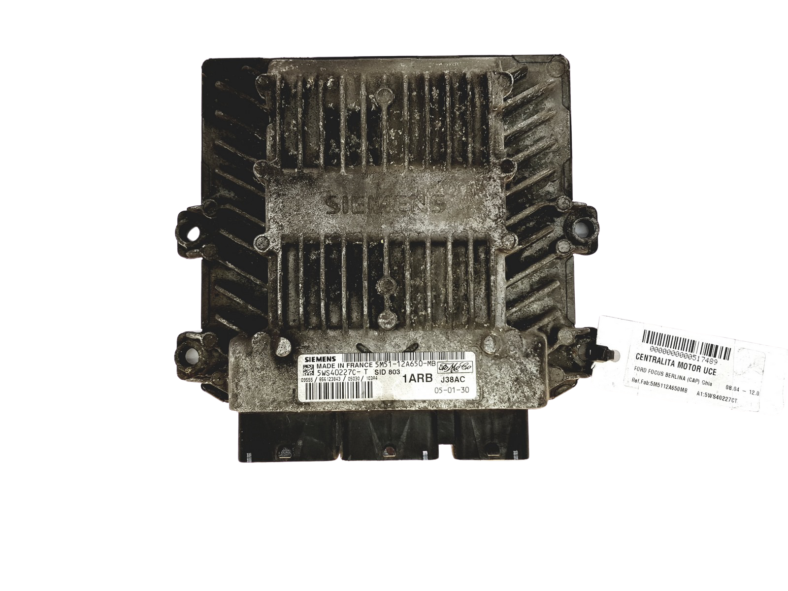 Control Unit 5WS40227C-T 5M51-12A650-MB Ford Siemens 24404 main product photo
