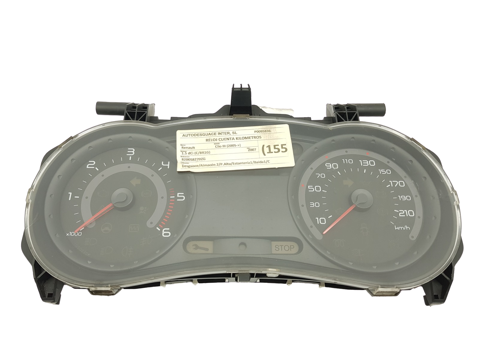 Speedometer/Instrument Cluster Renault Clio 3 8200582702 G 27023 main product photo