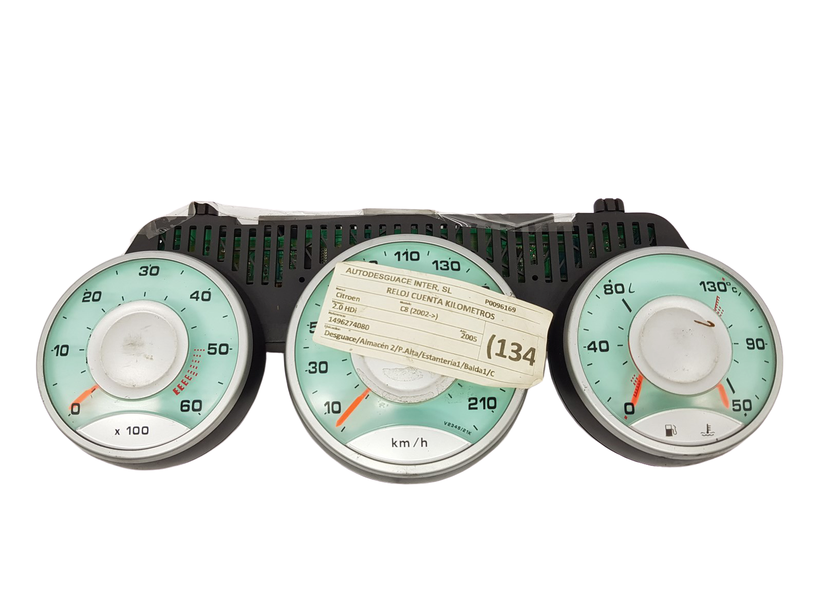 Speedometer/Instrument Cluster C8 807 Ulysse 1496274080 PSA Fiat 26970 main product photo