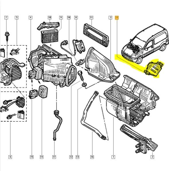 Comfort Control Unit Original Renault Kangoo 8200095112 main product photo