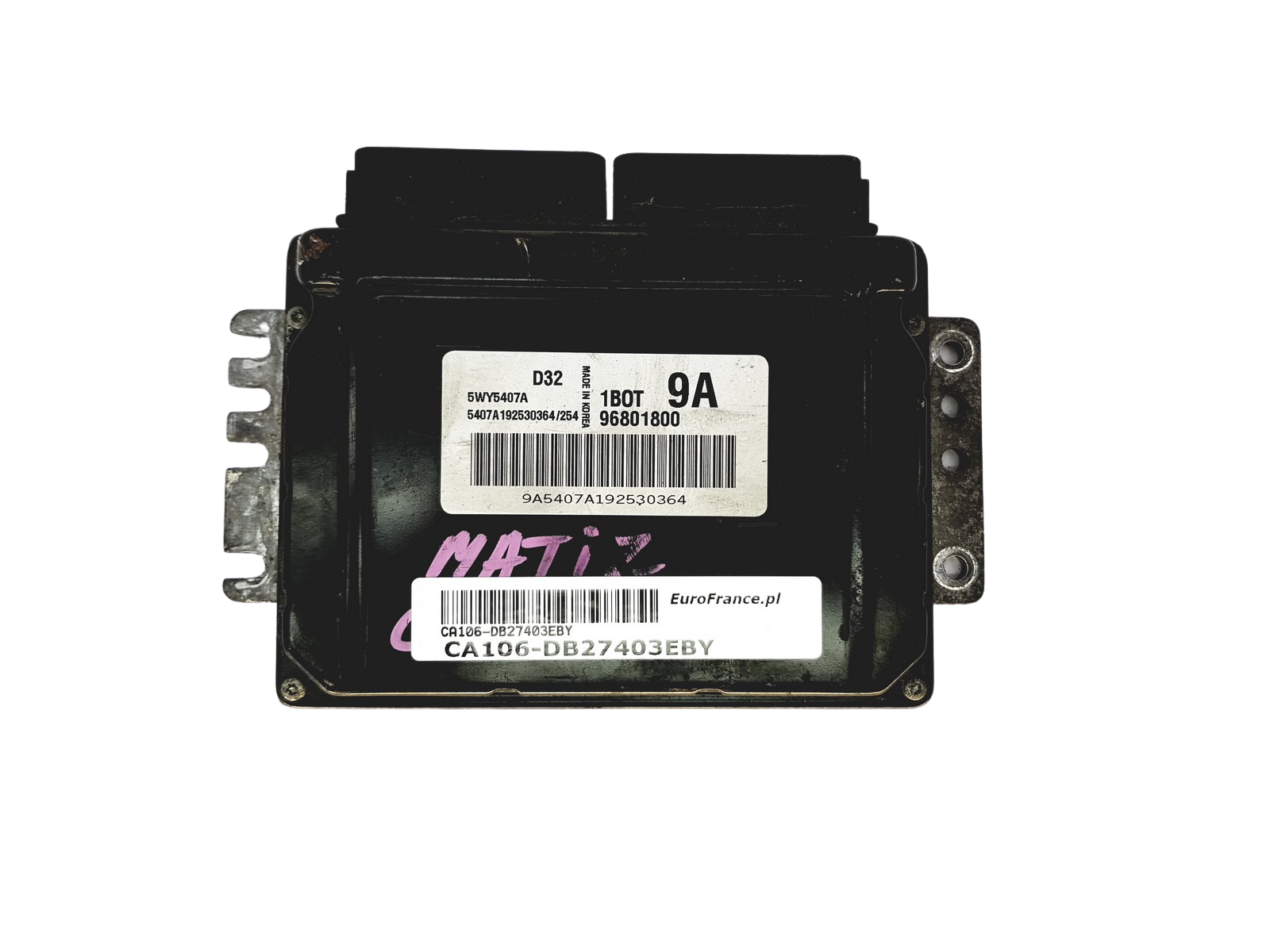 Control Unit 96801800 5WY5407A D32 1B0T 9A Chevrolet Kemsco 27403 main product photo