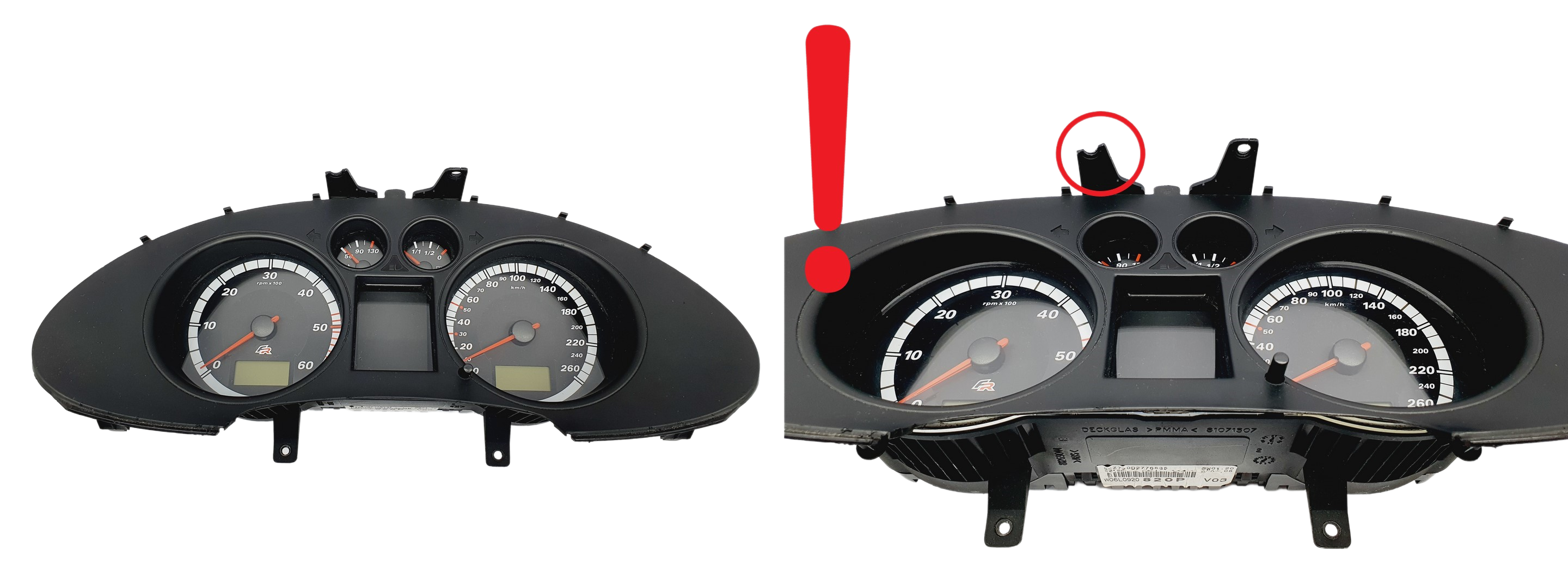 Speedometer/Instrument Cluster Seat Ibiza FR W06L0920820P VDO 60872 main product photo